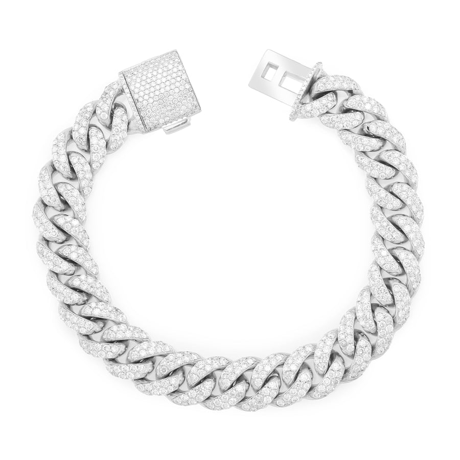 14k Pave Cuban Bracelet