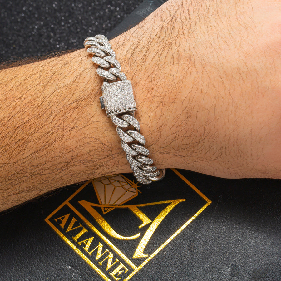 14k Pave Cuban Bracelet