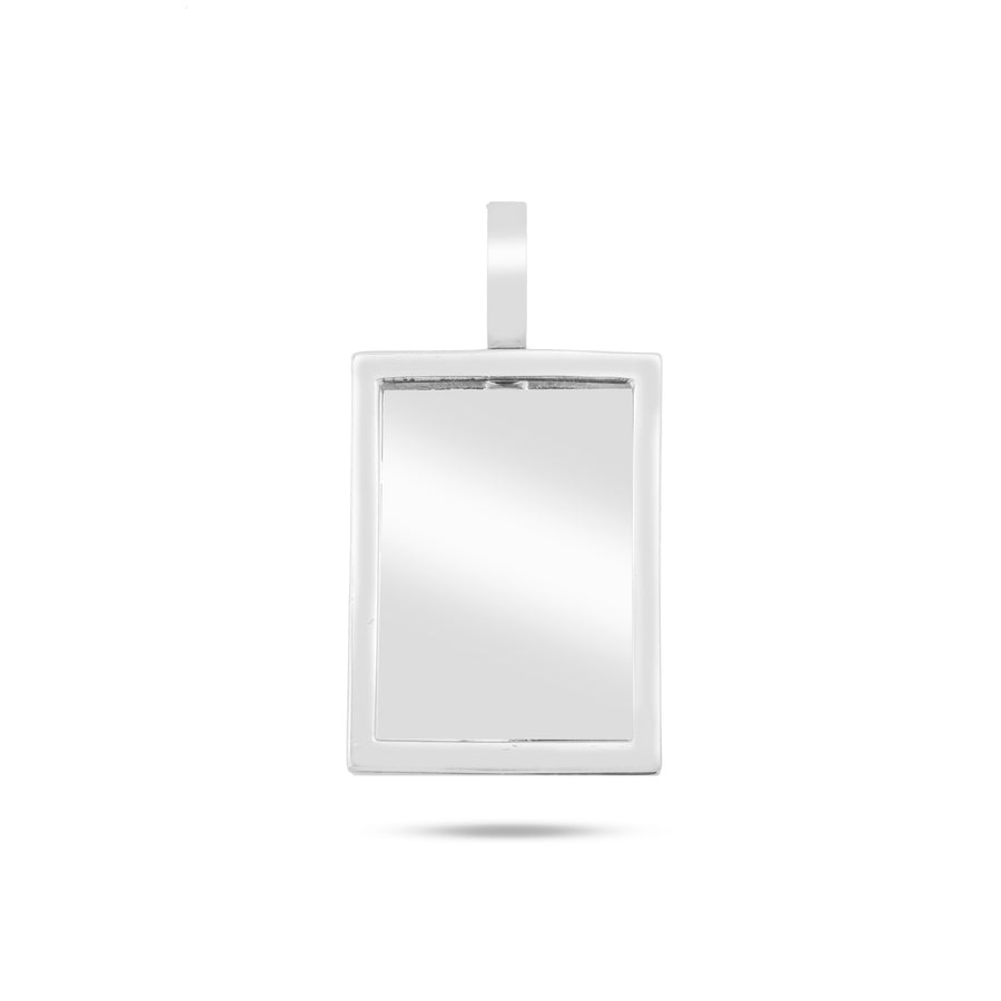 14k Plain Squared Memory Pendant