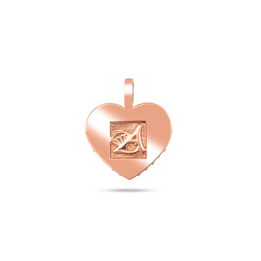 14k Rose Gold & Diamond Heart Pendant 0.66 ctw