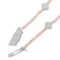 Thumbnail for 14k Square Tennis Necklace 14.45ctw
