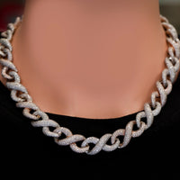 Thumbnail for 14k Two Tone Infinity Necklace 32.32ctw
