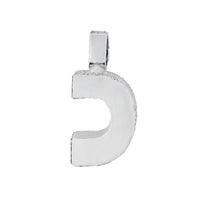 Thumbnail for 14k White Gold Baguette Diamond Initial Letter C Pendant