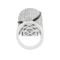 Thumbnail for 14K White Gold Diamond Pirate Skull Ring