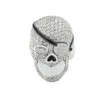 Thumbnail for 14K White Gold Diamond Pirate Skull Ring
