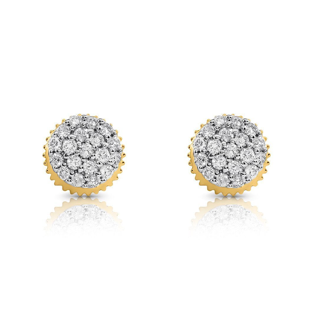 14K Yellow Gold Diamond Stud Earrings 0.22ctw