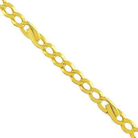 Thumbnail for Yellow 14K Solid Yellow Gold Figaro Link Anklet