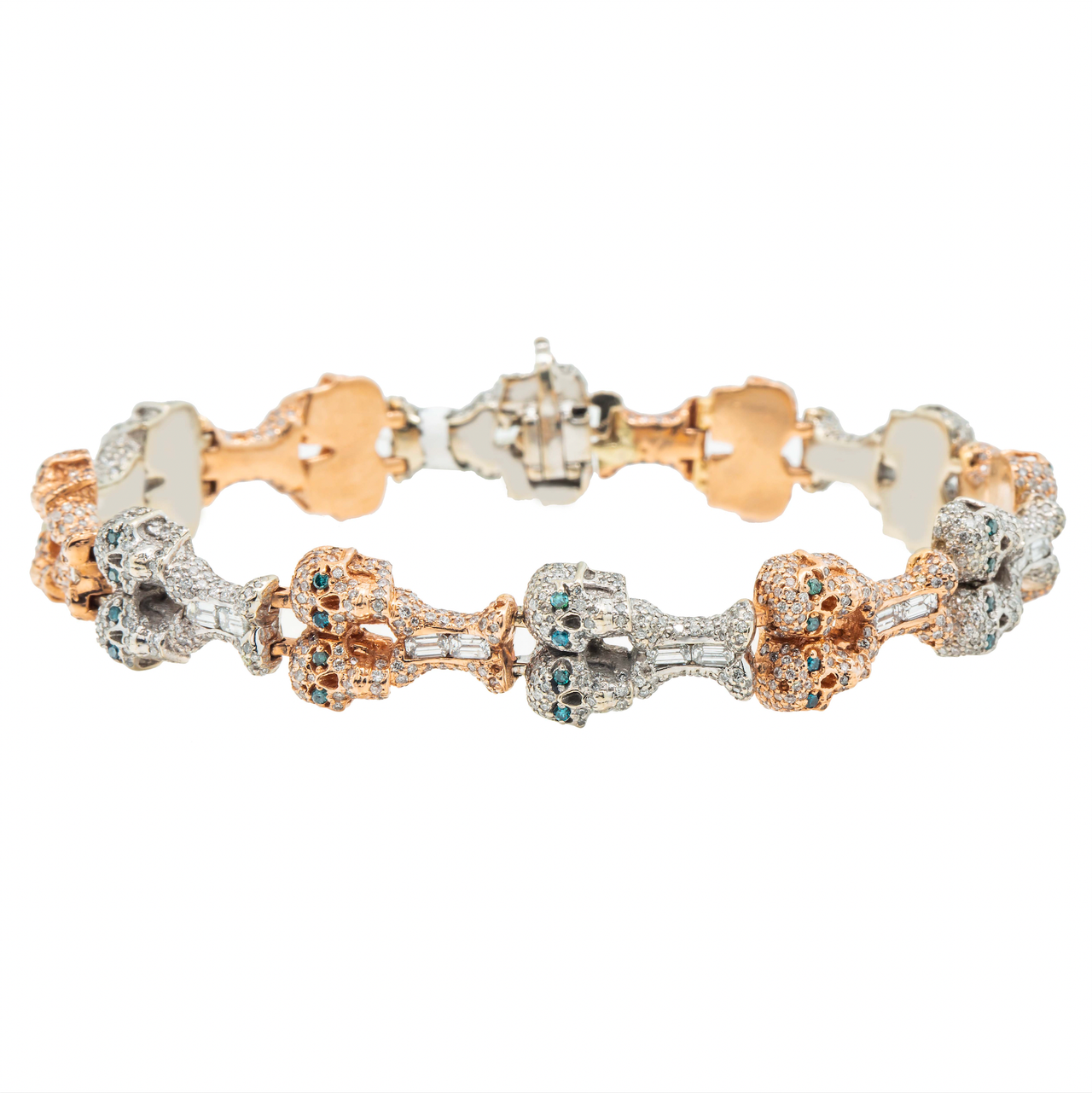 Skull gold bracelet deals