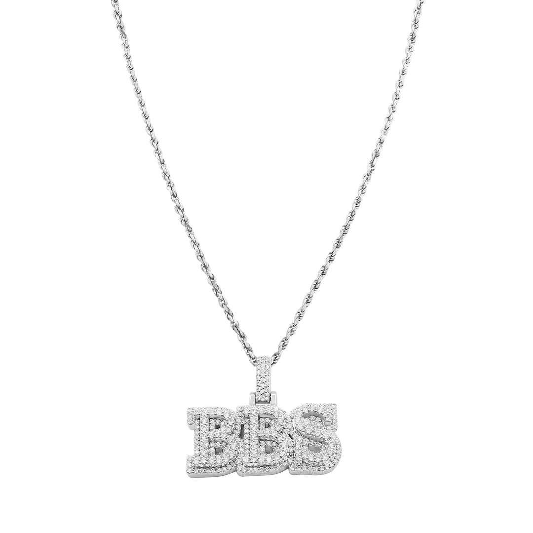 "BBS" 3 Letter Diamond Name Plate