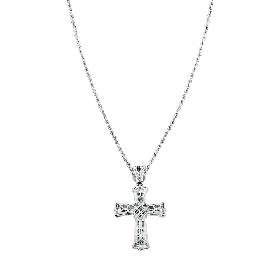 Blue Princess Cut Pendant