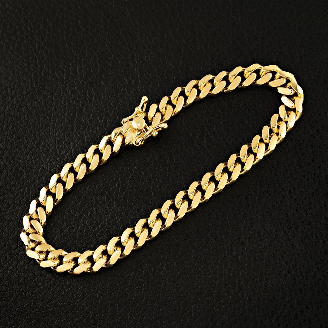 Figaro Bracelet, 18k Real Gold Plated Cuban Link Bracelet For Men, Durable  No Color Fading Figaro Chain Bracelet 6mm 9mm Mens Gold Bracelet Urban Fash  | Fruugo PT
