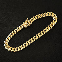 Thumbnail for 10k Yellow Gold Cuban Link Bracelet 6 mm