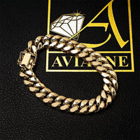 Thumbnail for 10k Yellow Semi-Solid Gold Cuban Link Bracelet 12 mm