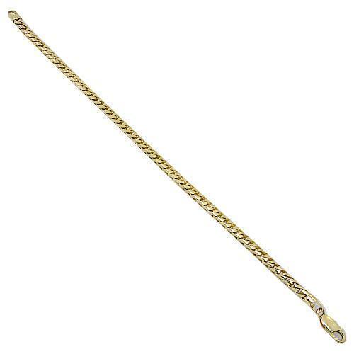 10K Yellow Solid Gold Mens Franco Bracelet 4 mm