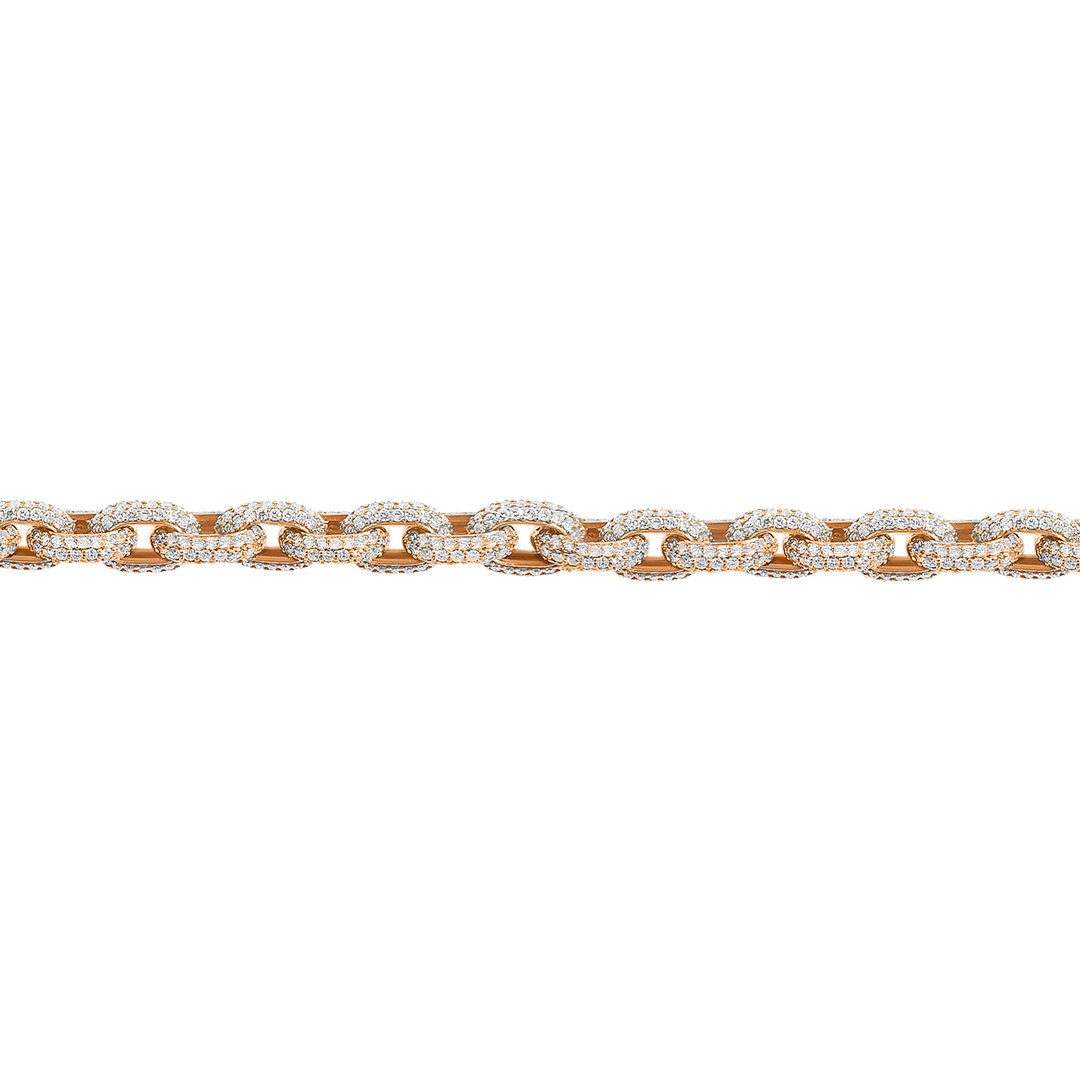 14k Gold Diamond Anchor Link Bracelet 27.07 Ctw