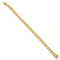 Thumbnail for 14K Solid Yellow Gold Mens Cuban Bracelet 11 mm