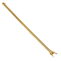 Thumbnail for 14K Solid Yellow Gold Mens Cuban Link Bracelet 7 mm