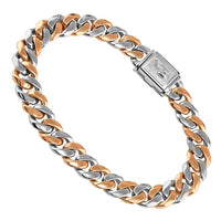 Thumbnail for 14K Two Tone Gold Cuban Bracelet 9.5 mm