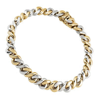 Thumbnail for 14k Two Tone Gold Infinity Link Bracelet 9 mm