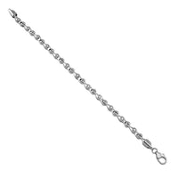 Thumbnail for 14k White Gold Bullet Link Bracelet 5 mm