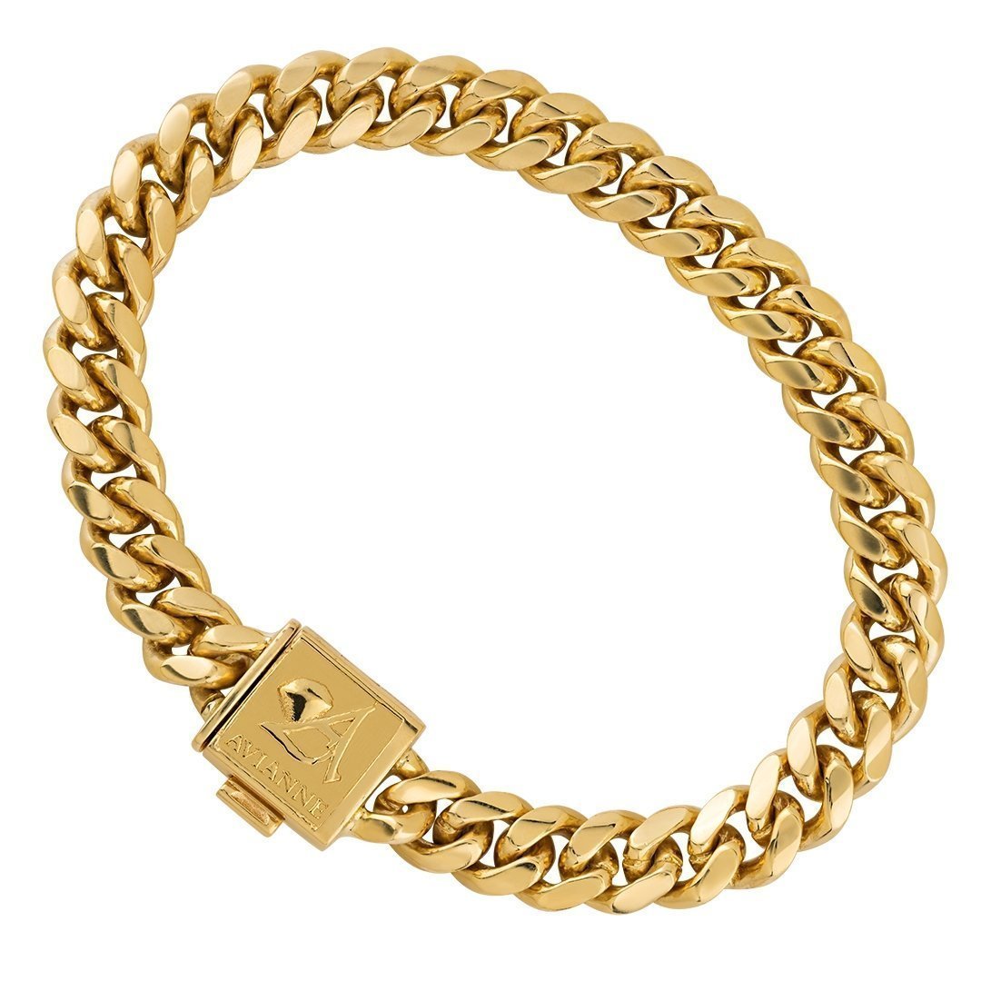 14k Yellow Gold Cuban Link Bracelet 8.5 mm