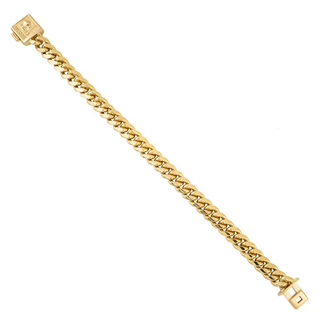 14k Yellow Gold Cuban Link Bracelet 8.5 mm