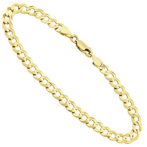 14K Yellow Gold Curb Bracelet 1 mm