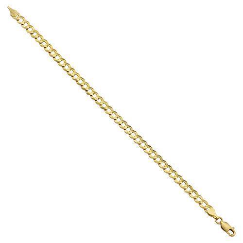 14K Yellow Gold Curb Bracelet 1 mm
