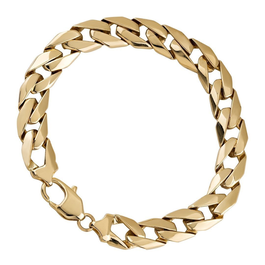 9ct Yellow Gold Ladies Curb Bracelet 8.5