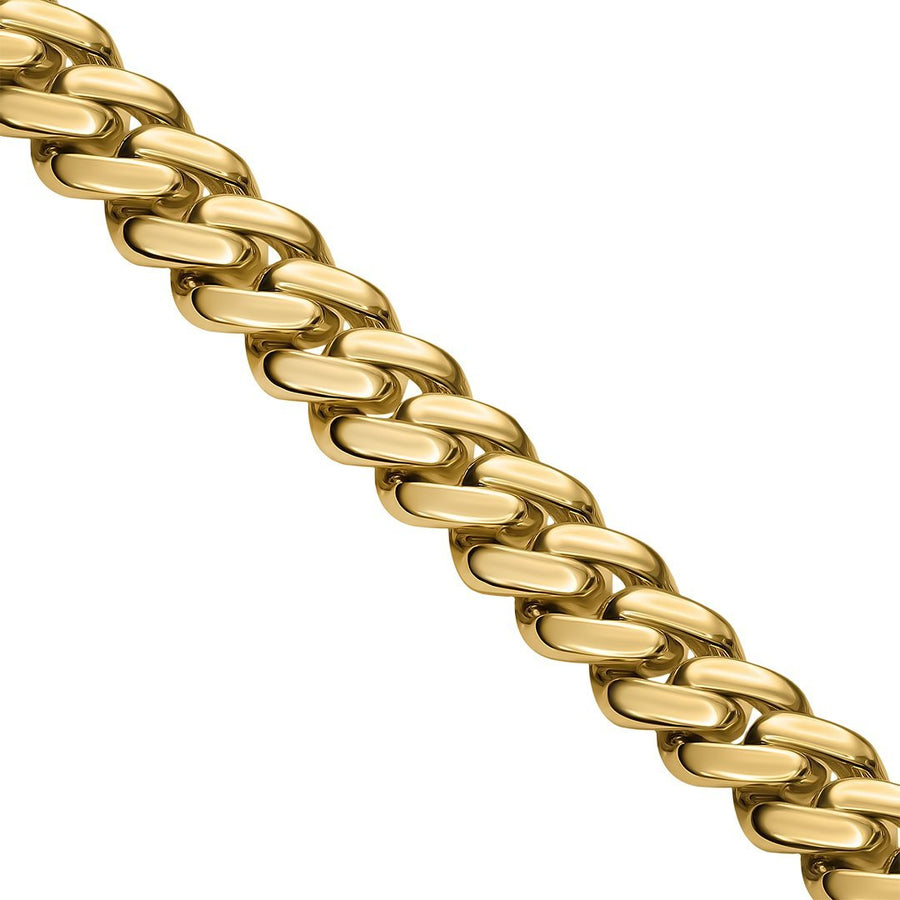 Pulsera cubana de diamantes de oro amarillo de 14 quilates de 4,62 quilates