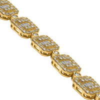 Thumbnail for 14K Yellow Gold Diamond Emerald Bracelet 5.31 Ctw