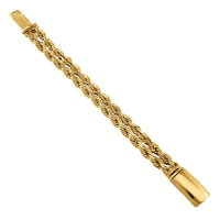 Thumbnail for 14K Yellow Gold Double Rope LINK BRACELET 13 mm
