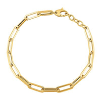 Thumbnail for 14k Yellow Gold Extended Cable Link Bracelet 5.5 mm