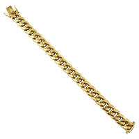 Thumbnail for 14k Yellow Semi-Solid Gold Cuban Bracelet 11 mm