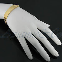 Thumbnail for 14K Yellow Solid Gold Cuban Mens ID Bracelet 11 mm