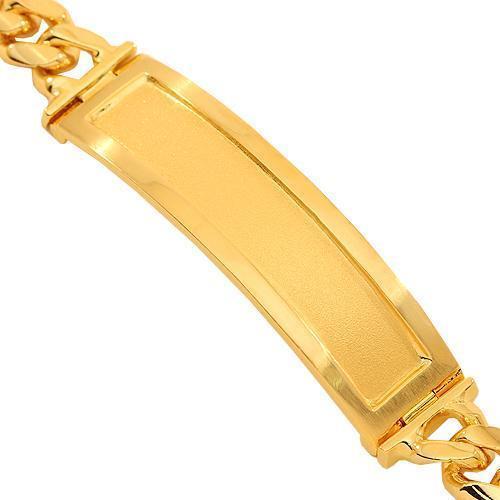 Personalized Men's Id Bracelet 18K Gold Plated Engraved -  Canada