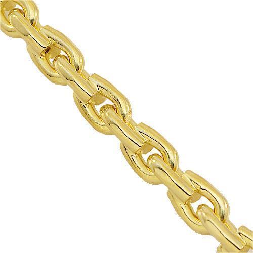 14K Yellow Solid Gold Mens Fancy Bracelet 7 mm