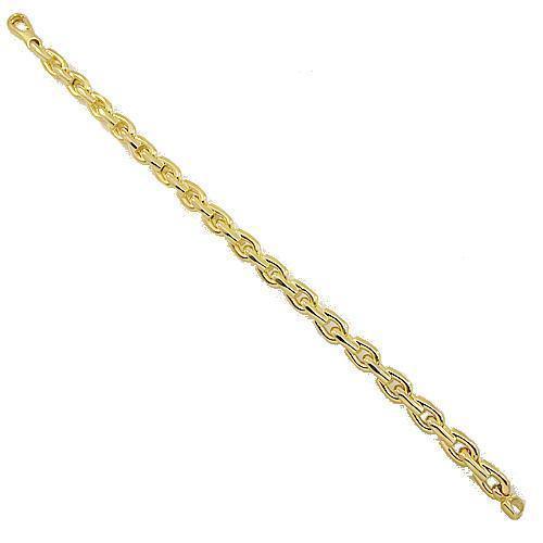14K Yellow Solid Gold Mens Fancy Bracelet 7 mm