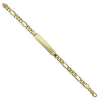 Thumbnail for 14K Yellow Solid Gold Mens ID Bracelet