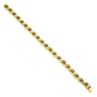 Thumbnail for 18k Yellow Gold Ruby Flower Bracelet 7.5 mm 1 Ctw