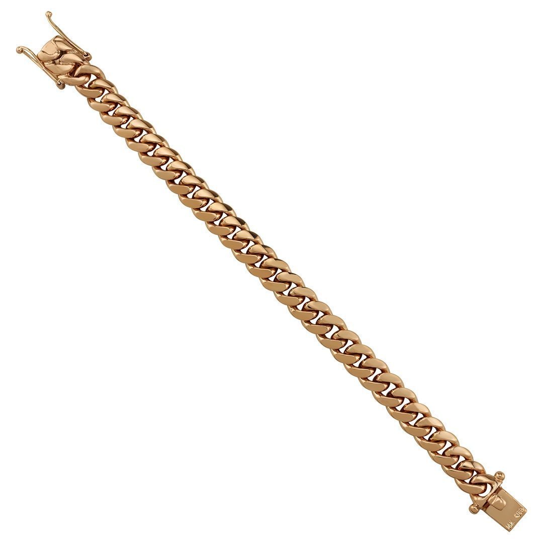 Cuban Link Bracelet in 14K Rose Gold