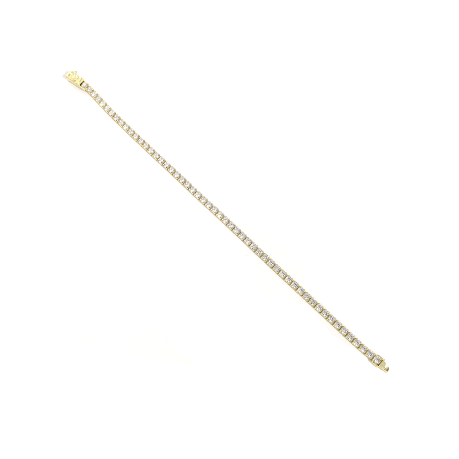 Yellow CZ Tennis Bracelet in 10k Yellow Gold