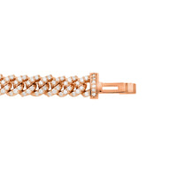 Thumbnail for Diamond Cuban Bracelet in 14k Rose Gold 3.30 Ctw