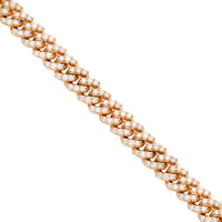 Thumbnail for Diamond Cuban Bracelet in 14k Rose Gold 3.30 Ctw
