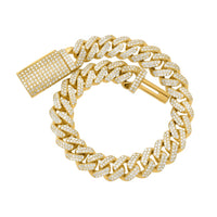 Thumbnail for Diamond Cuban Bracelet in 14k Yellow Gold 4.91 Ctw