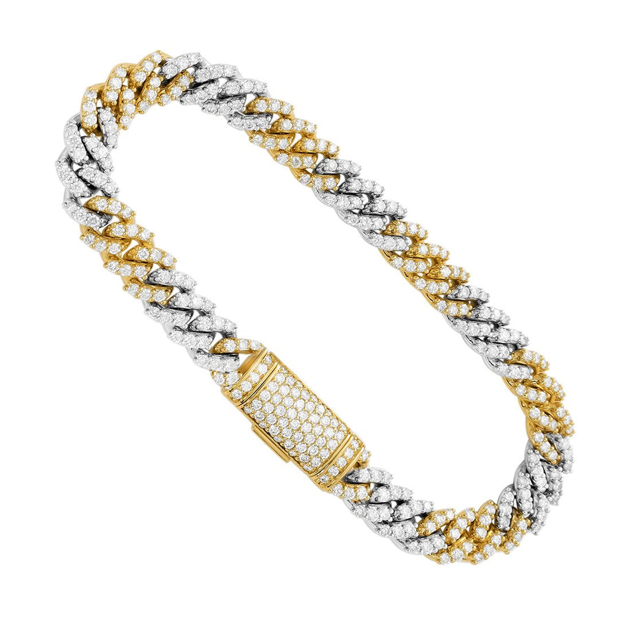 Diamond Cuban in 14k Two Tone Gold 5.31 Ctw