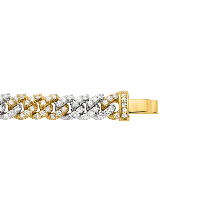 Diamond Cuban in 14k Two Tone Gold 5.31 Ctw