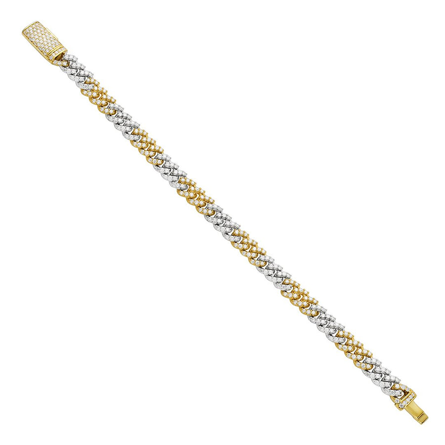 Diamond Cuban in 14k Two Tone Gold 5.31 Ctw