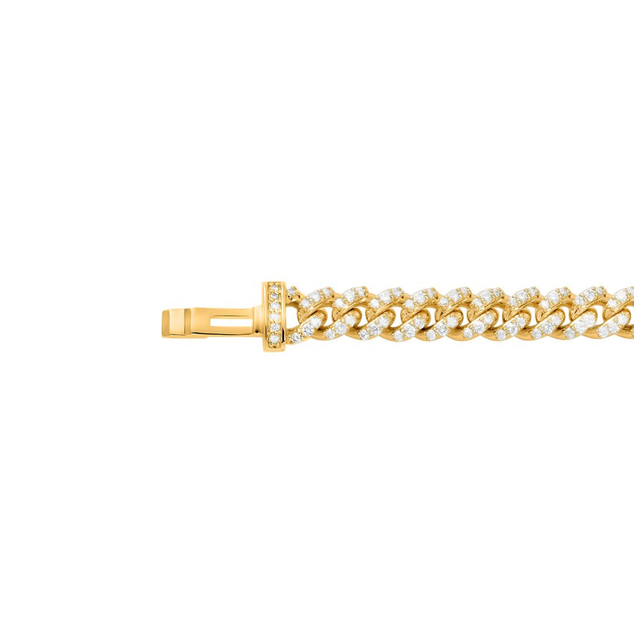 Diamond Cuban in 14k Yellow Gold 5.57 Ctw