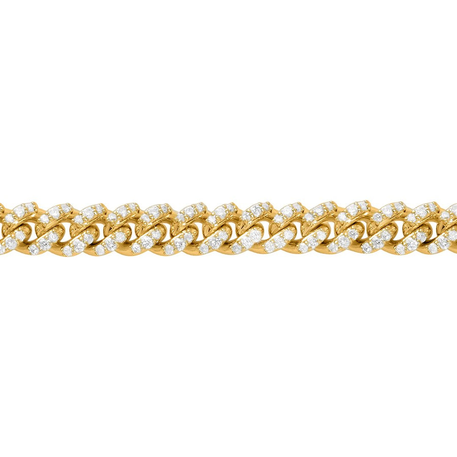 Diamond Cuban in 14k Yellow Gold 5.57 Ctw